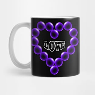 Love Heart in Purple Color Mug